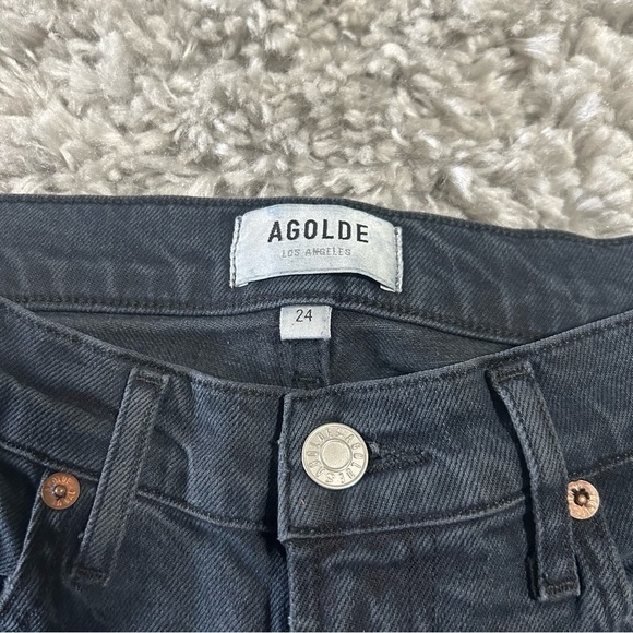 Agolde Toni Mid Rise Slim Leg Jeans in Montage sz 24 - Picture 3 of 5